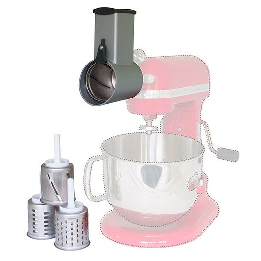 Gemüseschneider Vorsatz MVSA Metall für KitchenAid - Direktanschluss, inklusive Zusatztrommelset EMVSC 1 Gemüseschneider Vorsatz MVSA Metall für KitchenAid - Direktanschluss, inklusive Zusatztrommelset EMVSC
